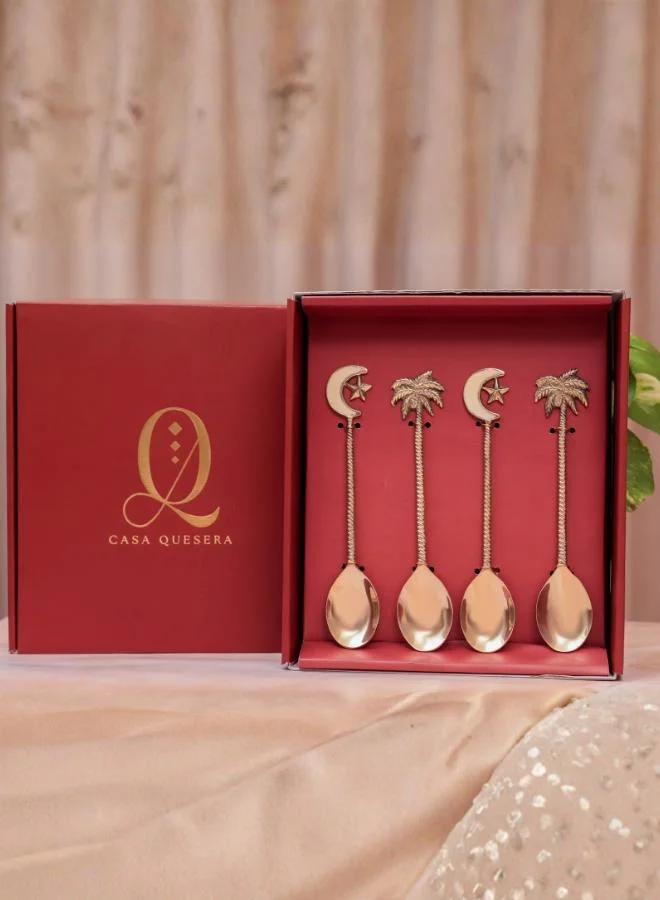 كازا كيسيرا ملعقة حلوى كاسا كيسيرا بالم وستارت ذهبية